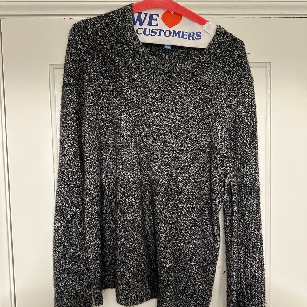 Equipment Black and Gray Sweater
